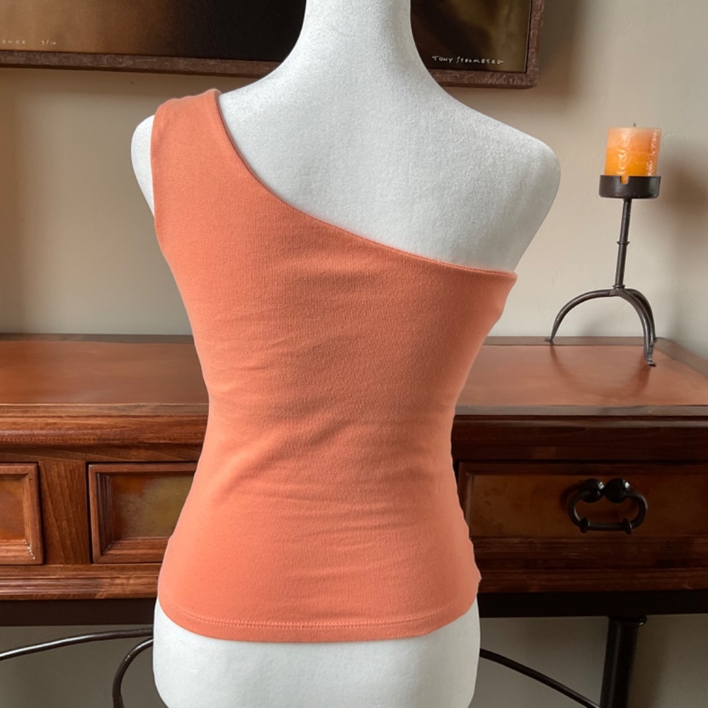 New York & Company One-Shoulder Cami. Orange. Size XS - Picture 5 of 8